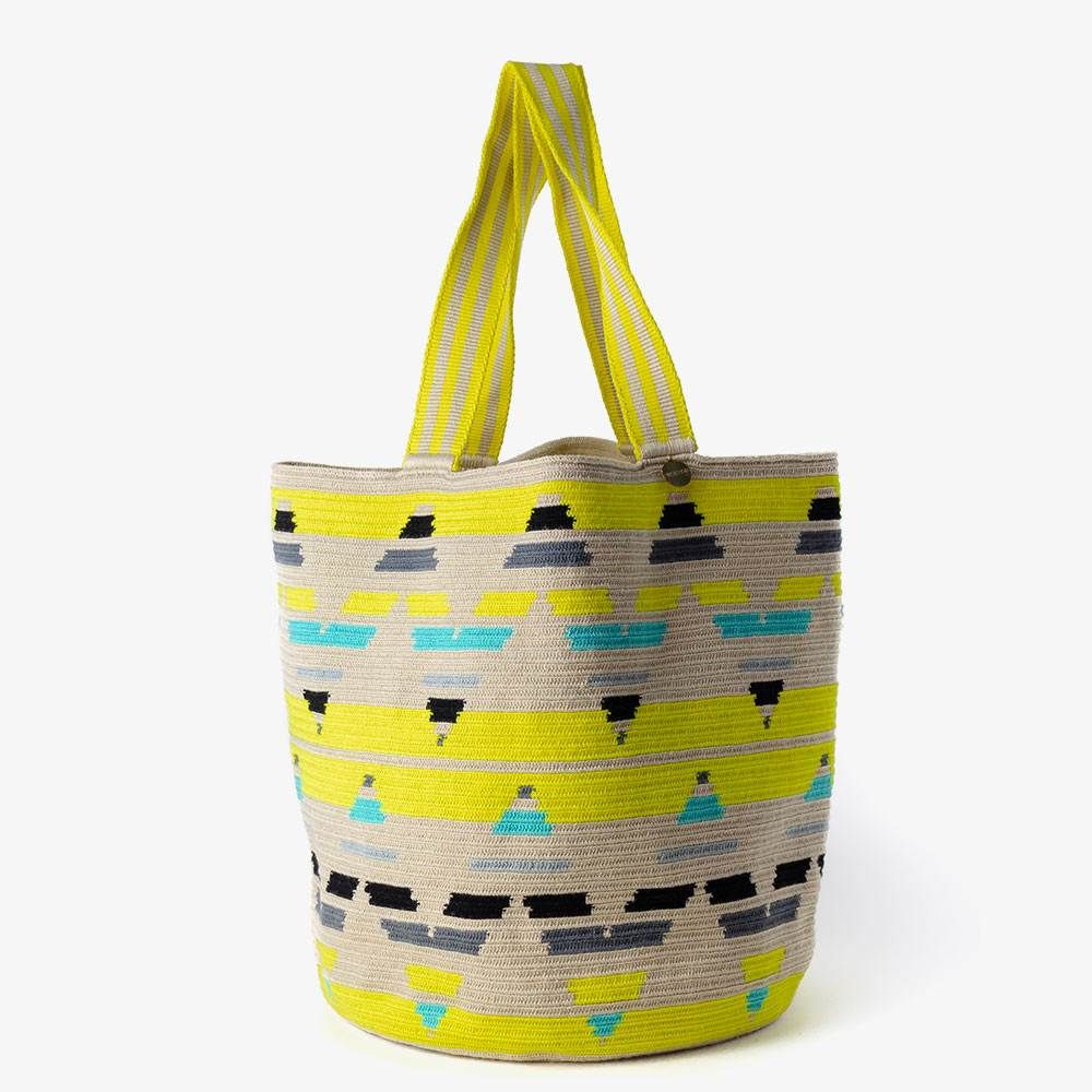 Tote - ALAMEIN - Yellow & Turquoise 
