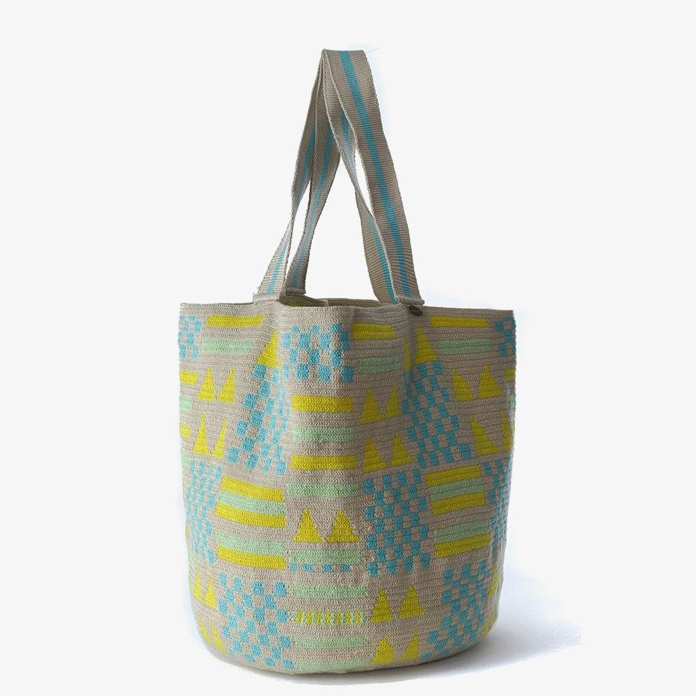 Tote - SOTTSASS - Turquoise & Yellow