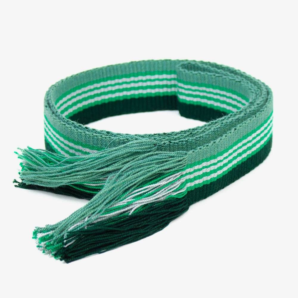 Belt with fringes - Green