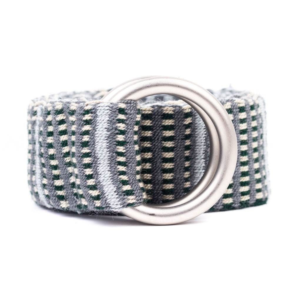 Buckle belt - Gray & Green 