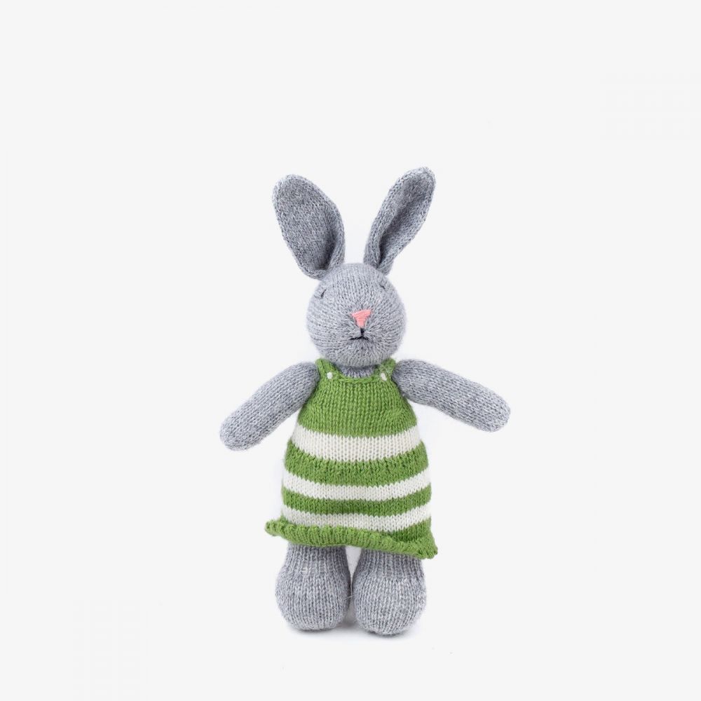 Rabbit - GREY with GREEN DRESS