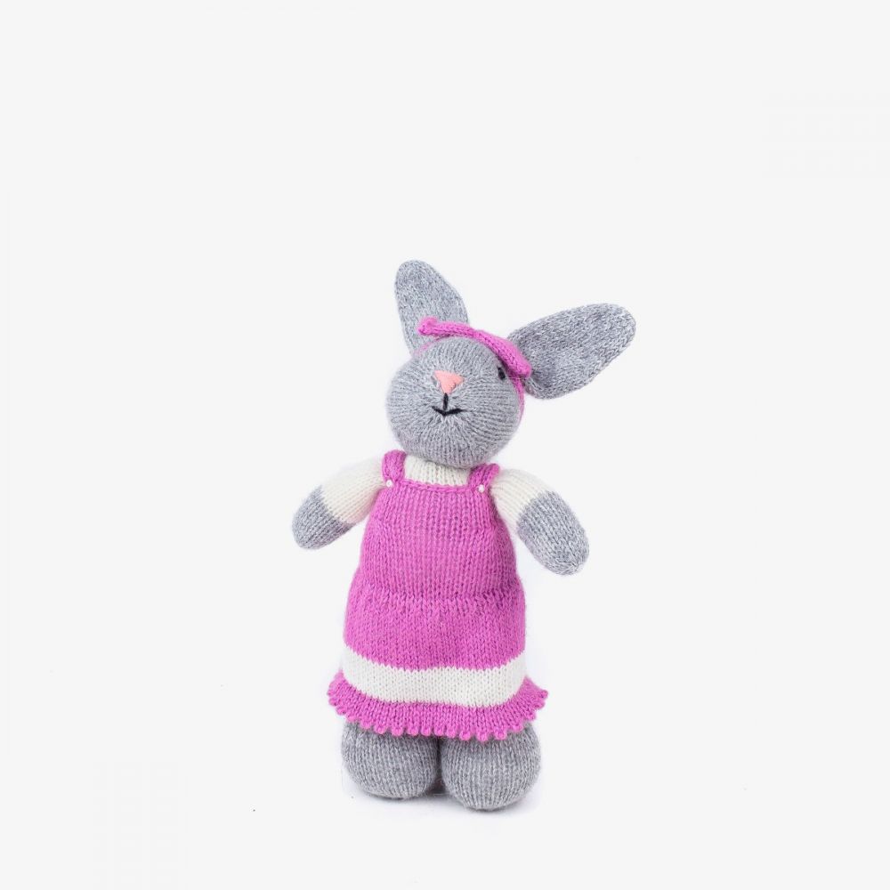 Rabbit - GREY with PURPLE DRESS
