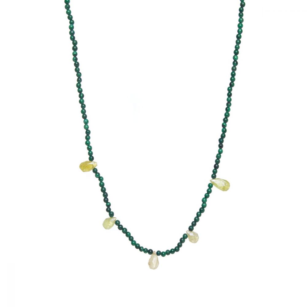 NECKLACE WITH SP5 STONE COLLECTION  Malaquita\
