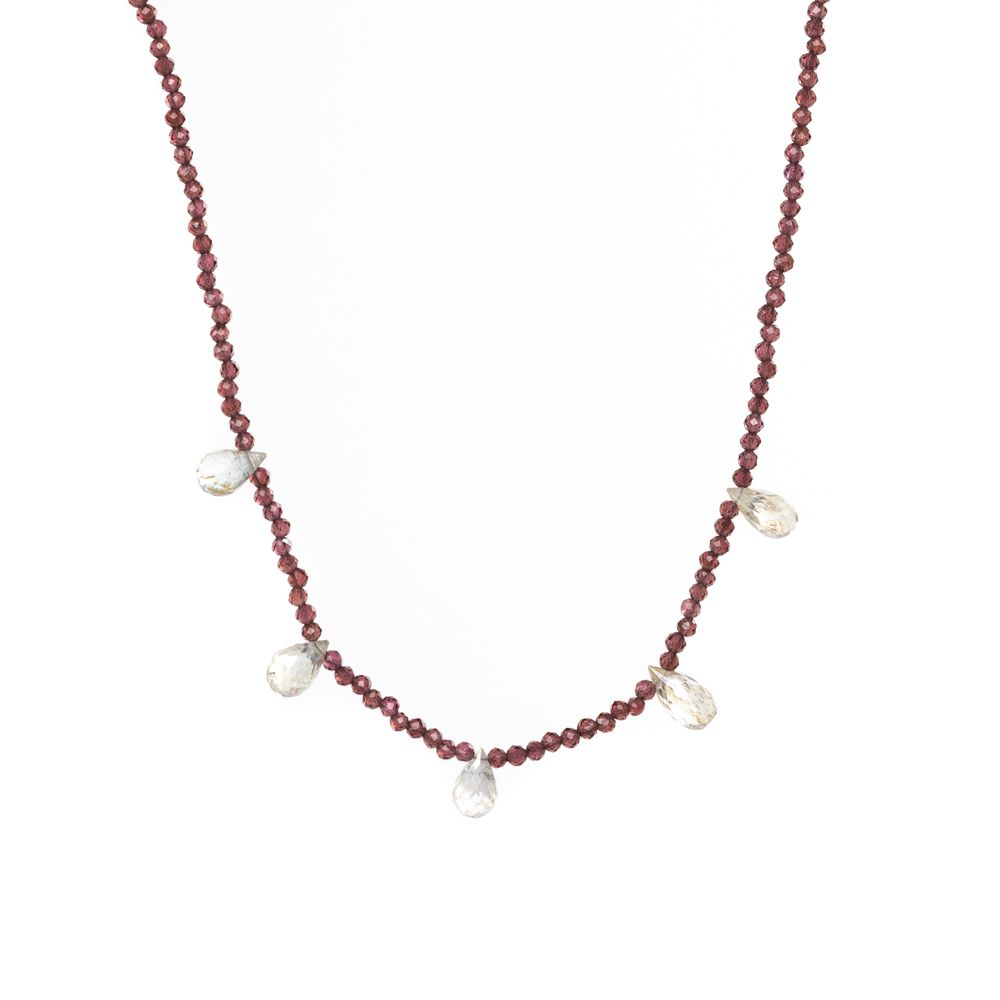 NECKLACE WITH SP5 STONE COLLECTION granate
\
\

