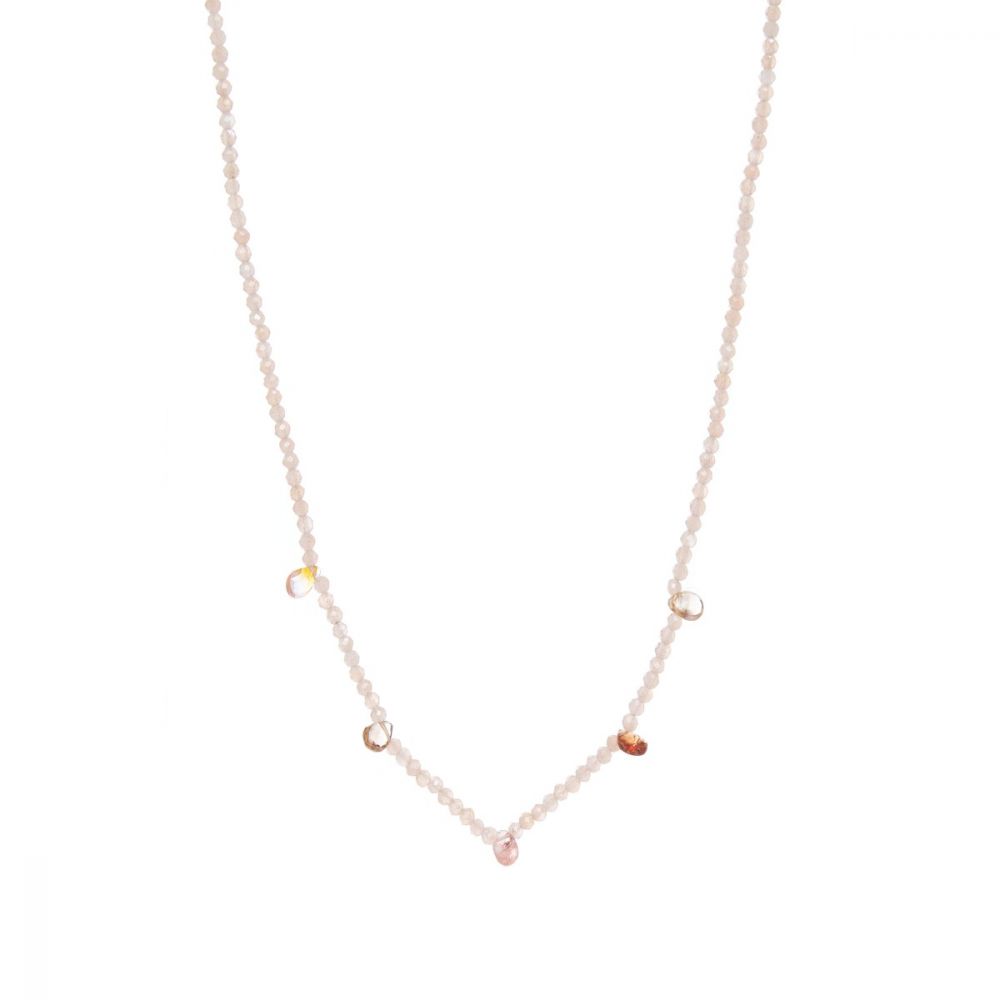 NECKLACE WITH SP5 STONE COLLECTION moonstone salmon\
