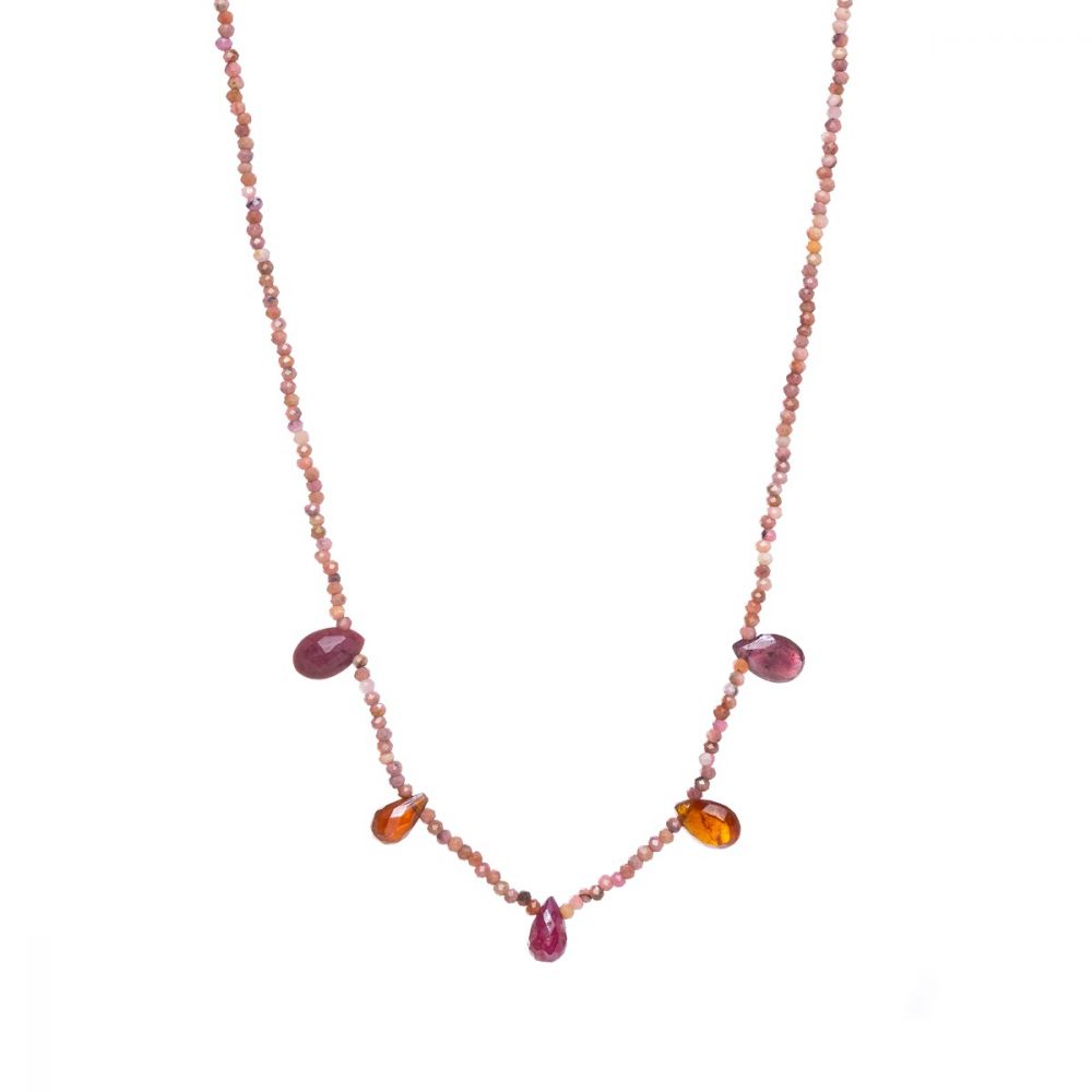 NECKLACE WITH SP5 STONE COLLECTION Rodocrosita\
