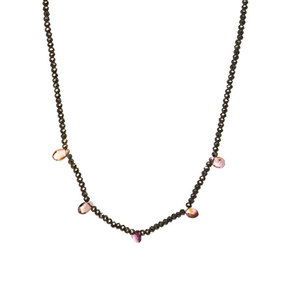 NECKLACE WITH SP5 STONE COLLECTION  brown Pirita
\
