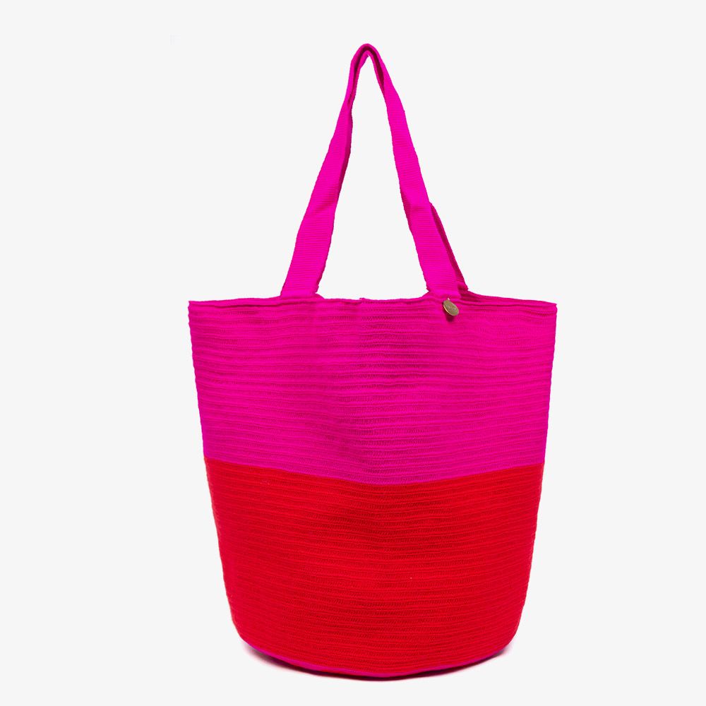 Tote -  MULLET - Neon Fuchsia & Red