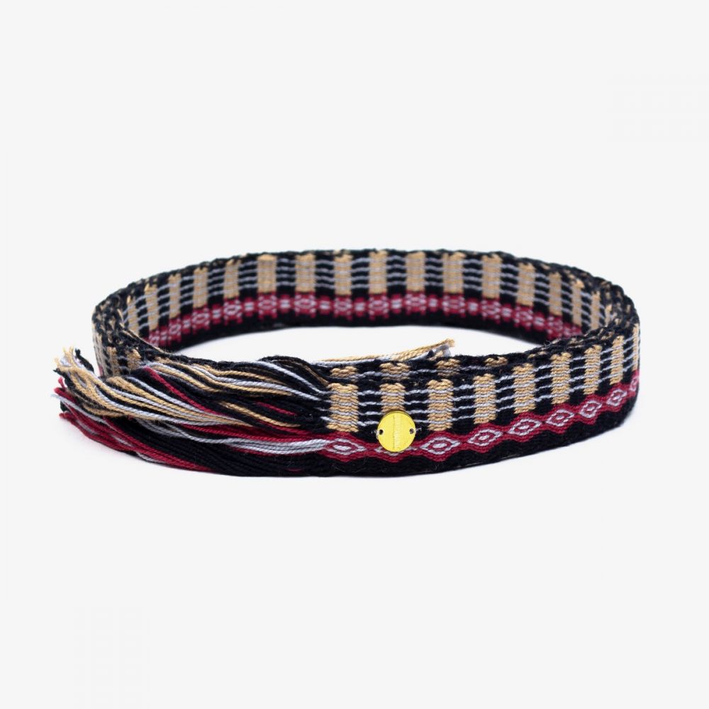 Thin cotton belt with fringes
